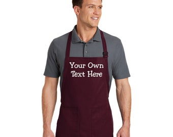 Custom Embroidered Apron: Personalized Chef Gift, Cotton Twill