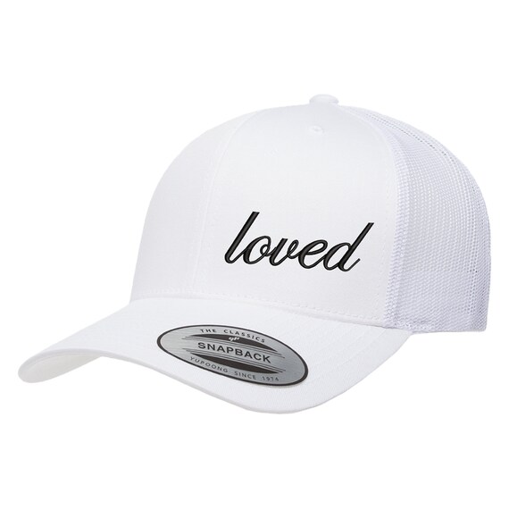 Love Sketches Embroidered Mountain Trucker Snapback Cap – Mesh Back Hat For Men & Women (Charcoal/White) - View #2