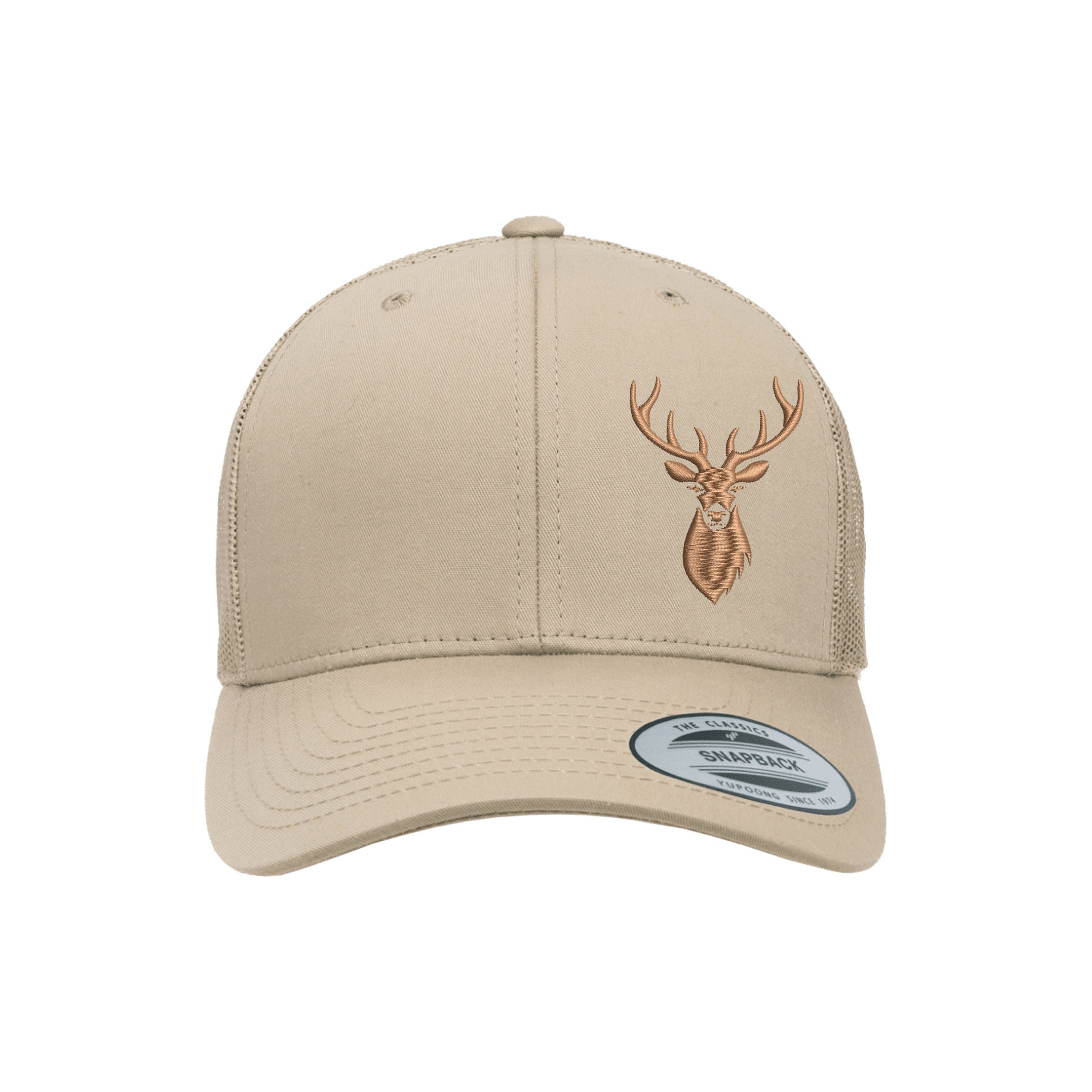 Love Sketches Embroidered Trucker Snapback Cap - Mesh Back Fishing Hook Design (Charcoal/Black) - View #12