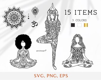 Download Yoga Mandala Svg Etsy