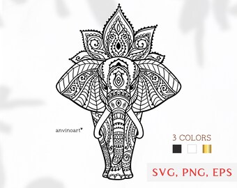 Download Elephant Lotus Etsy