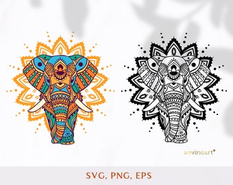 Download Elephant Mandala Svg Etsy