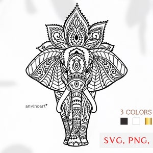 Download Elephant Lotus Mandala Svg Elephant Svg Svg Cut Files Etsy