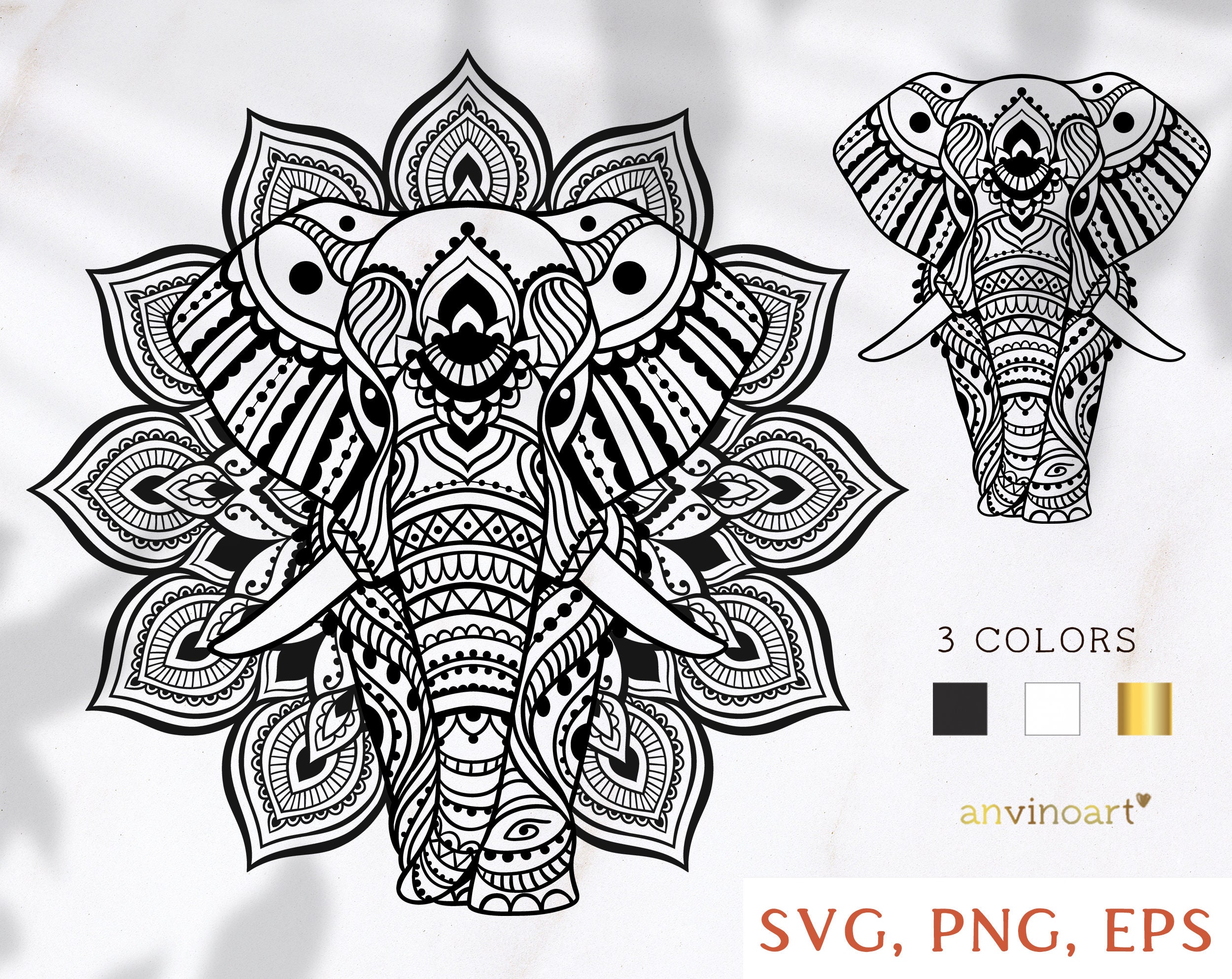 Free Free 154 Lotus Elephant Mandala Svg SVG PNG EPS DXF File