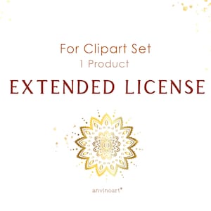 Extended license for Clipart set. POD, Digital Sale, Logo, Unlimited sale Commercial License from anvinoartShop