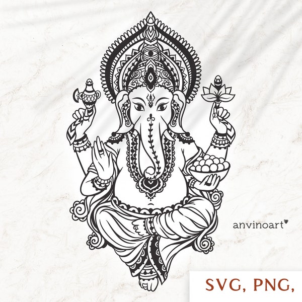 Ganesh svg, Lord Ganesha Ganesha svg, Digital Cut files for cricut, zen svg, Yoga Svg, zentangle Svg, clip art, Digital download, vector