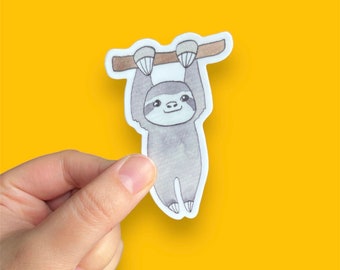 Vinyl Sloth Sticker for water bottle, laptop, and more
