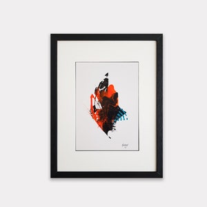 Original Abstract Painting, Acrylic on Paper, Minimalist Art, Abstract painting on paper, A4  29,7x21 cm
