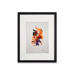 Original Abstract Painting, Acrylic on Paper, Wall Art, Abstract painting on paper, A4