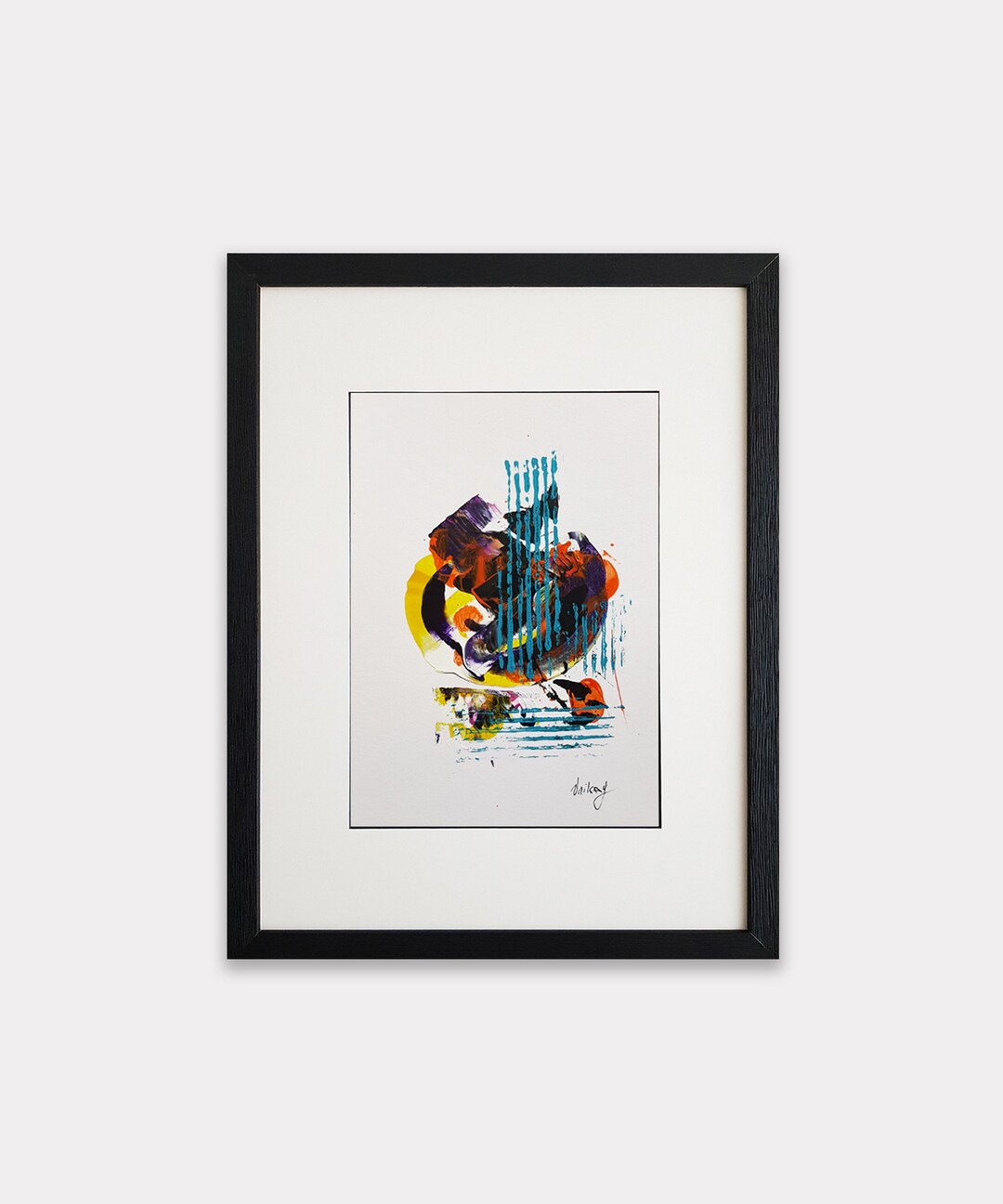 アクリル抽象画 A4サイズ オリジナル抽象アクリル画（紙、A4サイズ、額なし） - Etsy 日本