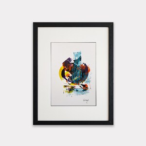 Original Abstract Painting, Acrylic on Paper,  Abstract painting on paper, A4  29,7x21 cm