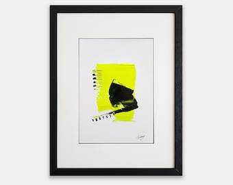 Original Abstract Painting, Acrylic on Paper, Minimalist Art, Abstract painting on paper, A4 art  , Wall deco art