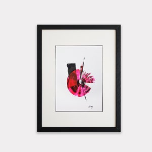 Original Abstract Painting, Acrylic on Paper, Minimalist Art, Abstract painting on paper, A4  29,7x21 cm