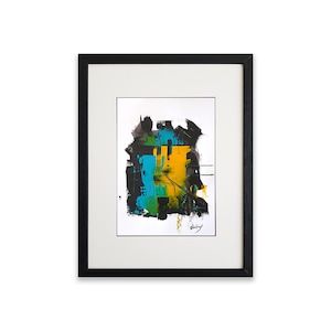 Original Abstract Painting, Acrylic on Paper, Wall Art, Abstract painting on paper, A4