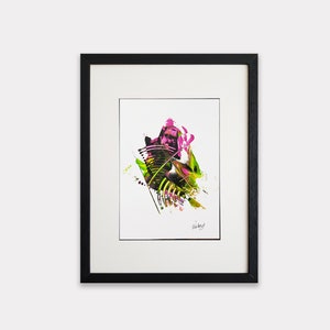 Original Abstract Painting, Acrylic on Paper, Minimalist Art, Abstract painting on paper, A4  29,7x21 cm, Wall Art