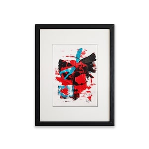 Original Abstract Painting, Modern Wall Art on Paper, Minimalist Art, Wall Art