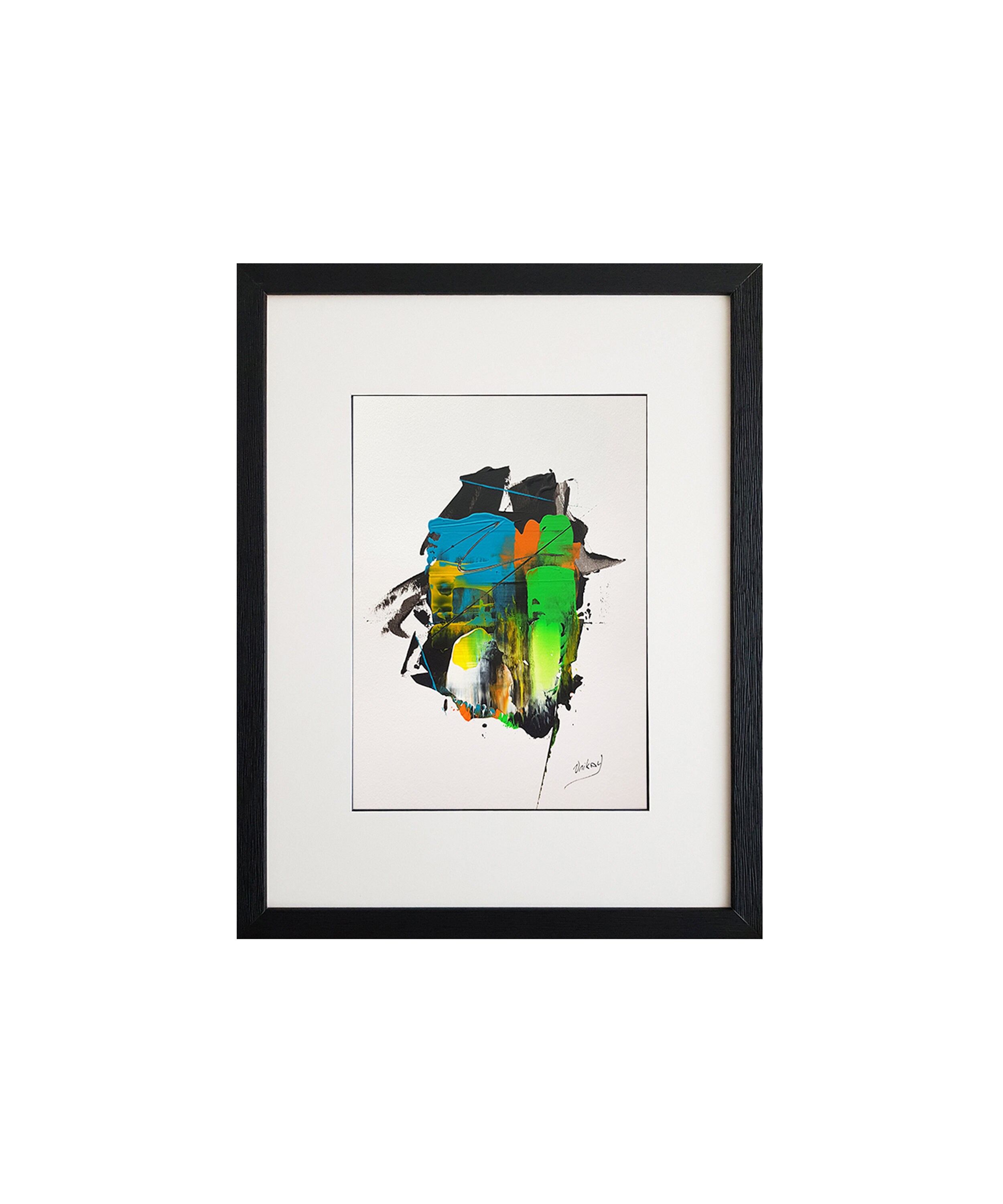 オリジナル抽象アクリル画（紙、A4サイズ、額なし） - Etsy 日本