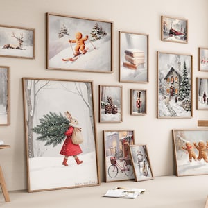 Set of 5000 Vintage Winter Prints, Christmas Prints, Christmas Printables, Holiday Wall Art, Christmas Wall Art, Winter Printables image 2