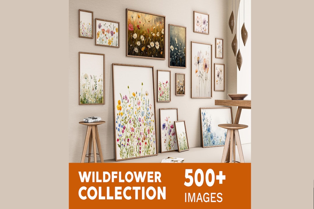 Watercolor Wildflower Print Set – Modern Floral Gallery Wall Art ...
