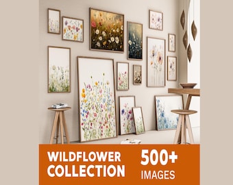 Watercolor Wildflower Print Set – Modern Floral Gallery Wall Art (Digital Download)