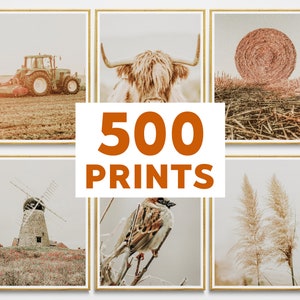 Set of 500 Farmhouse Wall Art Prints, Rustic Wall Art Prints , Countryside Wall Art, Farmhouse Decor, Farmhouse Botanical Prints