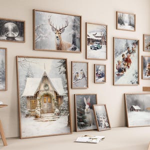 Set of 5000 Vintage Winter Prints, Christmas Prints, Christmas Printables, Holiday Wall Art, Christmas Wall Art, Winter Printables image 5