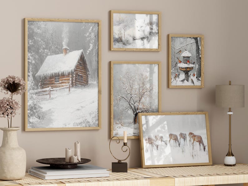Set of 5000 Vintage Winter Prints, Christmas Prints, Christmas Printables, Holiday Wall Art, Christmas Wall Art, Winter Printables image 7