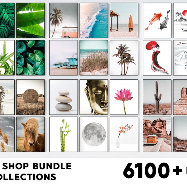 6100+ Gallery Wall Prints Set, Wall Art Bundle, Wall Prints, Wall Art Bundle, Digital Prints, Beach Prints, Desert Prints, Botanical Prints