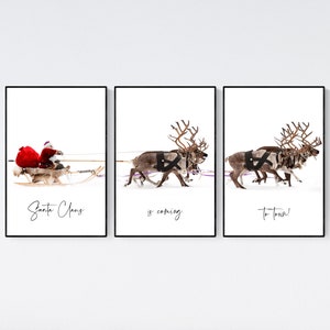 Christmas Wall Art, Christmas Prints, Christmas Printables, Holiday Decor, Christmas Set of 3, Gallery Wall Art, Christmas Decor, Xmas Print