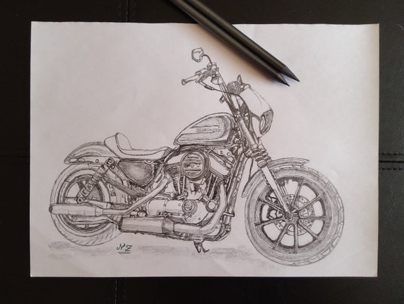 Harley Davidson Sportster Drawing 