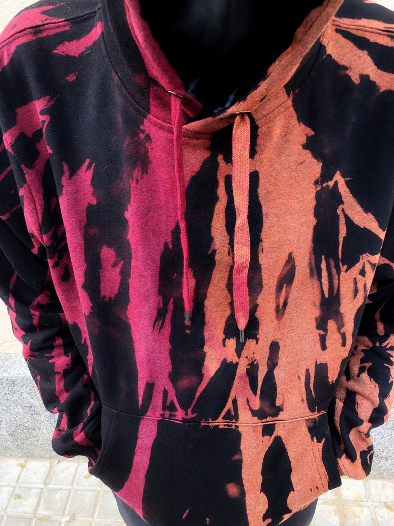 Reverse tie dye hoodie Clearance
