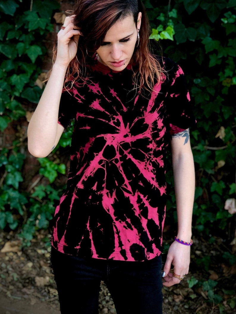 womens black tie dye t shirt