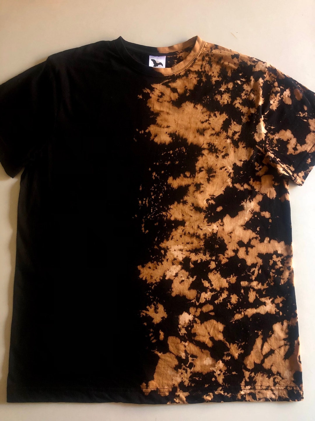 Half Black Half Nebula Reverse Tie Dye T-shirt FREE Bandana - Etsy