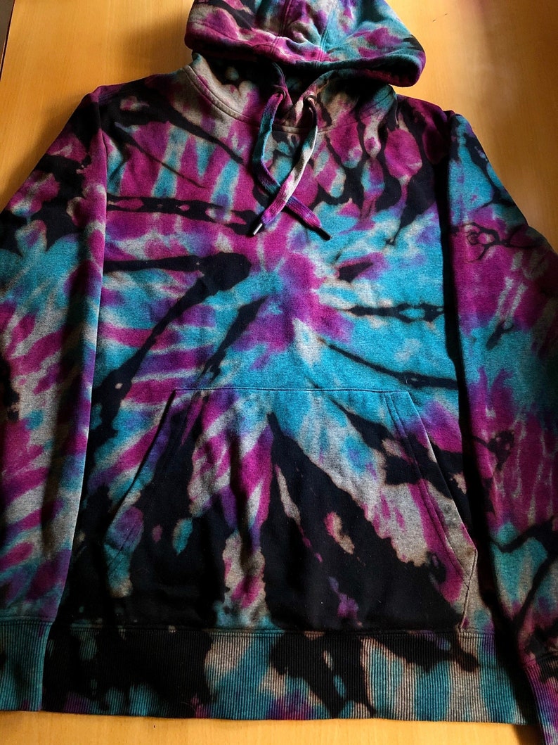 Rainbow Tie Dye Hoodie FREE Tie Dye Bandana Gray Tie Dye - Etsy