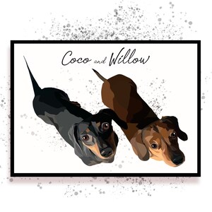 Personalised Dog or Cat Custom Pet Drawing Wall Art