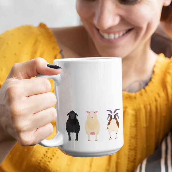 Sheep Mug, Sheep Gifts, Sheep Coffee Mug, Sheep Decor, Sheep, Ram Sheep Cute, Farmer Mug, Sheep lover, Sheep Gift, farmhouse mugs