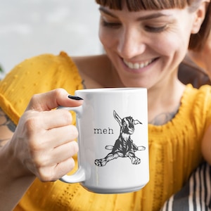 Meh Goat Mug Goat Gifts Goat Lovers Gift Large Coffee Mug Goat Gift Goat Coffee Mug Goats Coffee Cup Goats Gift for Women Goat Mugs Goat Cup