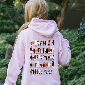 Youth Breeds of Horses Hoodie, Horse Sweatshirt, Horse Gifts, Horse Shirt, Horse Gift, Horse Lover Gift, Horse Girl, Horse Rider Gift,