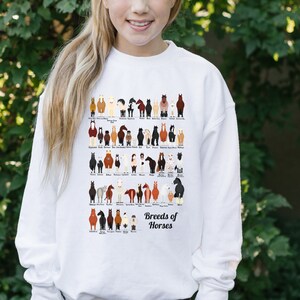 Youth Breed Horse Sweatshirt Kids Horse Sweatshirt Horse Gifts Horse Shirt Horse Gift Horse Lover Gift Horse Girl Horse Rider Gift Girls