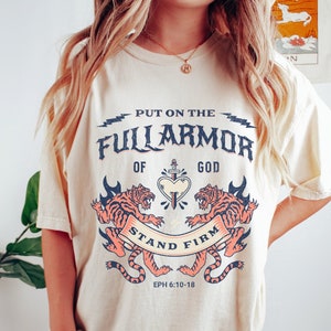 Armor of God Shirt Bible Verse Shirt Christian Apparel Streetwear Faith Based Christian Clothes Scripture Jesus Trust in the Lord Armour