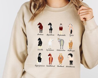 Horse Sweatshirt, Horse Gift, Horse Lover Gift, Horse Shirt, Horse Owner Gift, Gift for Horse Lover, womens sweatshirt, horses, crewneck