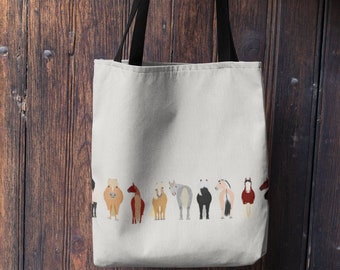 Horse Tote Bag Horse Gifts Horse Tote Bag Horse Gift Horse Tote Animal Tote Bag Farmers Market Bag Library Tote Bag Horse Lovers Gift Horses