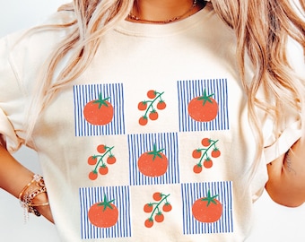 Tomato Shirt Garden Shirt Vegetable Shirt Fruit Shirt Vegan Shirt Foodie Shirt Gardening Shirt Vegetable T Shirt Botanical Tomato Tshirt
