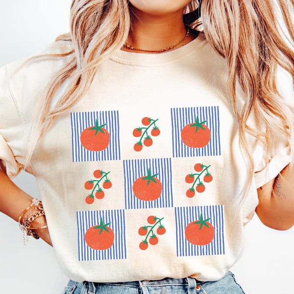Tomato Shirt Garden Shirt Vegetable Shirt Fruit Shirt Vegan Shirt Foodie Shirt Gardening Shirt Vegetable T Shirt Botanical Tomato Tshirt
