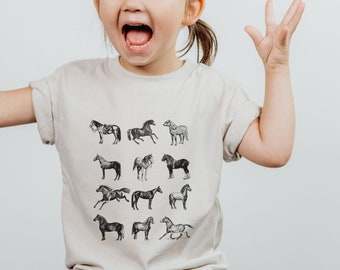 Toddler Horse Shirt Kids Horse Shirt Horse Girl Shirt Horse Lover Shirt Homesteader Shirt for Kids Horse Gifts Toddler Gift Horse Gifts Gift