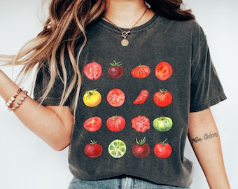 Tomato Shirt Garden Shirt Vegetable Shirt Fruit Shirt Vegan Shirt Foodie Shirt Gardening Shirt Vegetable T Shirt Botanical Tomato Tshirt