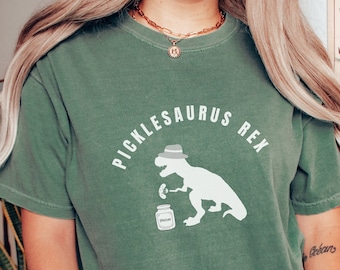 Pickle Dinosaur Shirt Pickle Shirt Dinosaur Shirt Comfort Colors Shirt Pickle Gifts Pickle Gift Pickle Lover Pickles Pickle Jar Dinosaur Tee