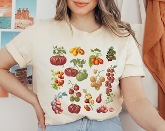 Tomato Shirt Garden Shirt Vegetable Shirt Fruit Shirt Vegan Shirt Foodie Shirt Gardening Shirt Vegetable T Shirt Botanical Tomato Tshirt