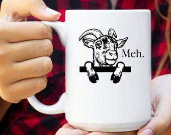 Funny Goat Large coffee mug, ceramic coffee mug, cute coffee mug, coffee cup, reusable coffee cup, coffee mug, tea mug