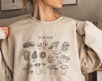 Mushroom sweatshirt, Mushroom Sweater, Mushroom Shirt, fall sweatshirt, crew neck, trendy, cozy, oversized, comfy, cute sweatshirt,